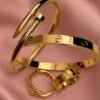 4-Piece Bracelet & Ring Set — Stainless Steel product photo 3 | Glossy.pk Pakistan