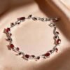 Tulip Bracelet (Red & Silver) — Gold-Plated Detail product photo 3 | Glossy.pk Pakistan