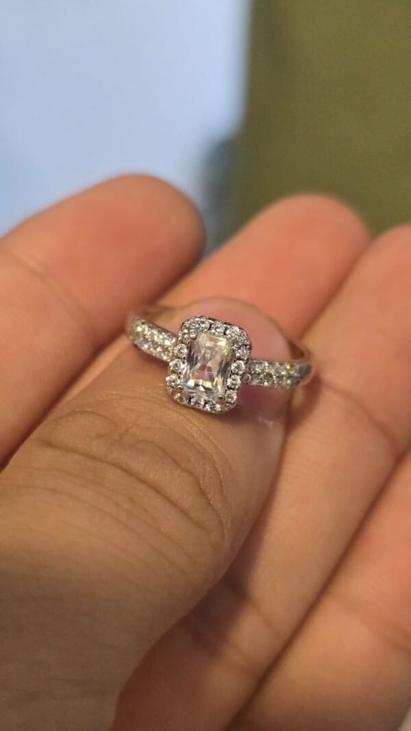 Chunky ZIRCON Square Stone RING anti-tarnish jewellery from Glossy.pk, Lahore