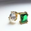 2 Tone Gemstone Adjustable RING anti-tarnish jewellery from Glossy.pk, Lahore