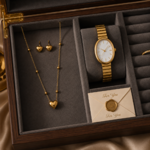 Naidu Watch & Heart Set Combo