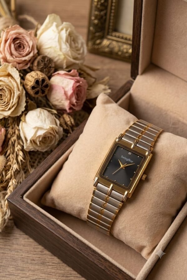 Swing Star Vintage Branded Watch-SILVER AND GOLD anti-tarnish jewellery from Glossy.pk, Lahore