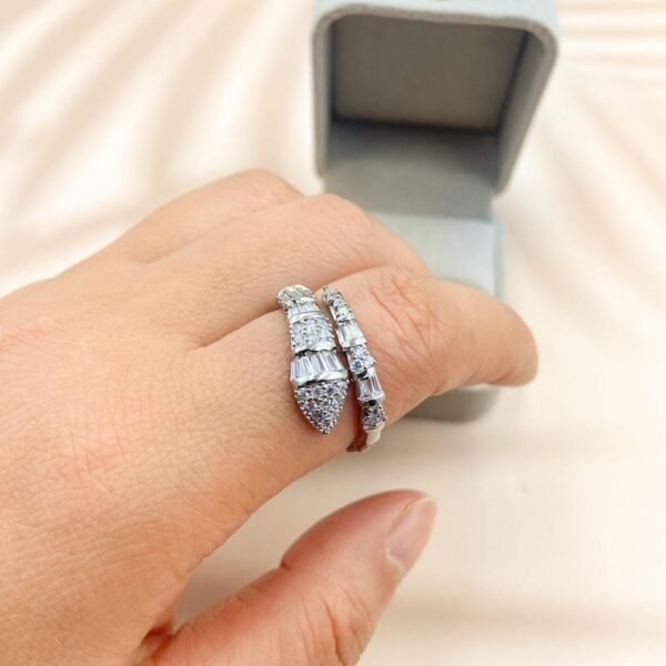 Chunky Zircon  Snake Stone Ring anti-tarnish jewellery from Glossy.pk, Lahore