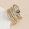 2 TONE BVLGARI Snake Watch-  White Dial anti-tarnish jewellery from Glossy.pk, Lahore
