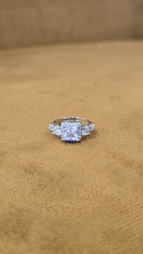 Chunky ZIRCON Square Stone Ring anti-tarnish jewellery from Glossy.pk, Lahore