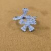 2 Layered Trendy ZIRCON Flower-SILVER RING anti-tarnish jewellery from Glossy.pk, Lahore