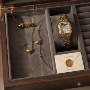 Classic Heart Watch & Bracelet Set