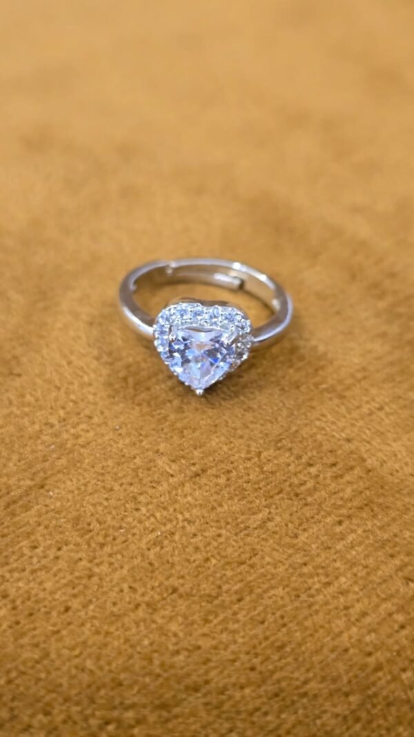 Beauty ZIRCON Heart Stone Ring anti-tarnish jewellery from Glossy.pk, Lahore