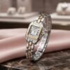 Silver-Gold Square Watch — Women's product photo 2 | Glossy.pk Pakistan