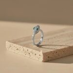 Classy Trendy ZIRCON snake 🐍SILVER RING