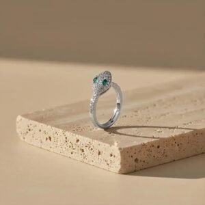 Snake Motif Stainless Steel Ring