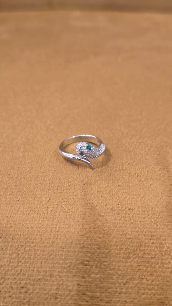 Classy Trendy ZIRCON snake 🐍SILVER RING anti-tarnish jewellery from Glossy.pk, Lahore