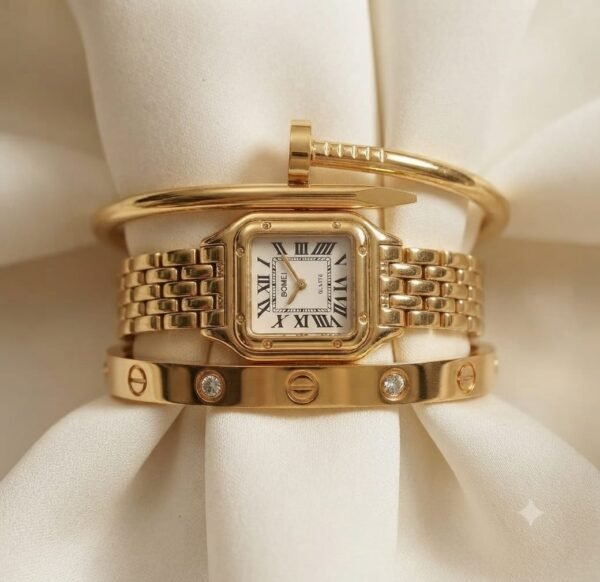 3-Piece Classic Watch & Bracelet Set product photo 2 | Glossy.pk Pakistan
