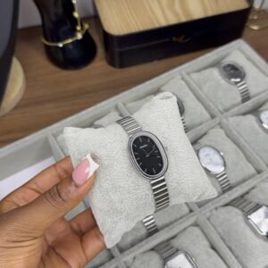 Silver Charm Women's Watch — Black Dial