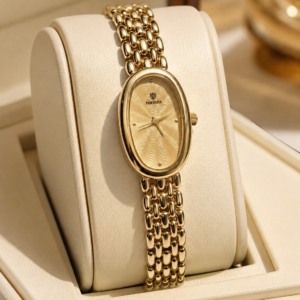 Bold Classical Oval Dial — Gold