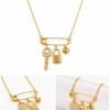 Safety Pin Charm Necklace — Stainless Steel product photo 2 | Glossy.pk Pakistan