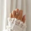 Luxury Adjustable Ring-White Stone anti-tarnish jewellery from Glossy.pk, Lahore