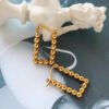 Anti tarnish Elegant Square Hoops anti-tarnish jewellery from Glossy.pk, Lahore