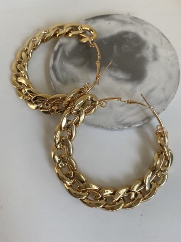 Anti tarnish Elegant Chain Hoops anti-tarnish jewellery from Glossy.pk, Lahore
