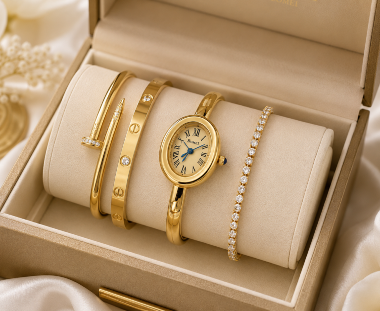 4-Piece Bangle Watch and Bracelet Set — jewellery from Glossy.pk, Pakistan