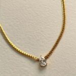 18k Triangle zircon luxury Necklace