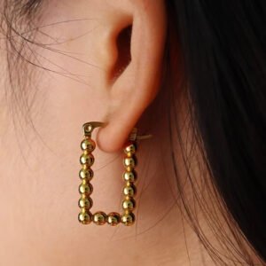 Anti-tarnish Elegant Square Hoops