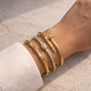 3pc Hand Cuff & Bracelet Combo — Stainless Steel