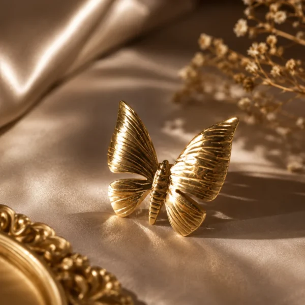 Adjustable Chunky Butterfly Ring anti-tarnish jewellery from Glossy.pk, Lahore