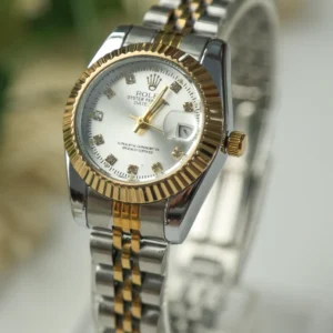 Mini Two-Tone Bangle Watch