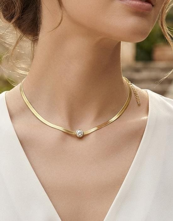 Luxury Zircon Snake Chain anti-tarnish jewellery from Glossy.pk, Lahore