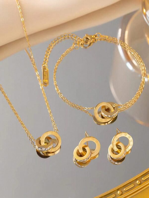 Stainless Steel Double Hoop Combo Set anti-tarnish jewellery from Glossy.pk, Lahore