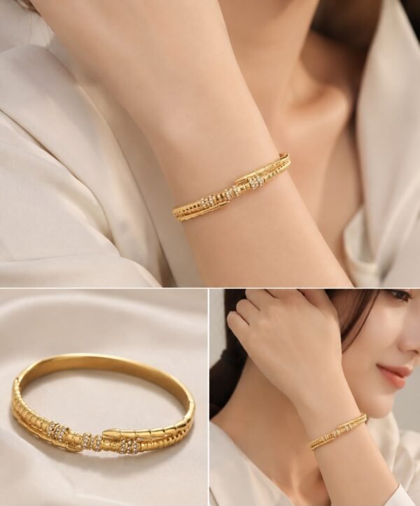 Luxury Zircon Hand cuff anti-tarnish jewellery from Glossy.pk, Lahore