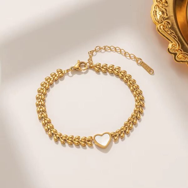 Heart Mesh Bracelet-Trendy anti-tarnish jewellery from Glossy.pk, Lahore