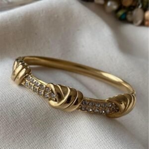 Luxury stone-set hand cuff (classic)