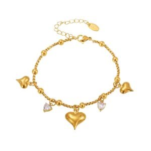 Classic Heart Charm Bracelet product photo 3 | Glossy.pk Pakistan