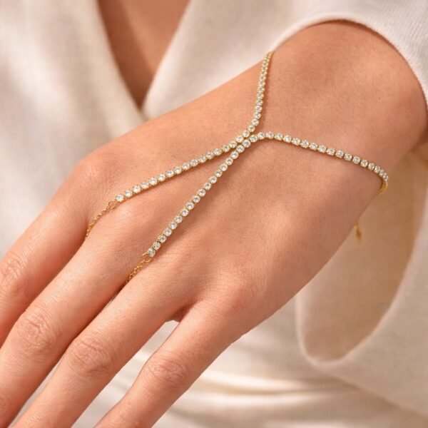 3D Luxury Stone-Look Hand Chain — jewellery from Glossy.pk, Pakistan