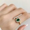 Luxury Adjustable Ring-Green Stone anti-tarnish jewellery from Glossy.pk, Lahore