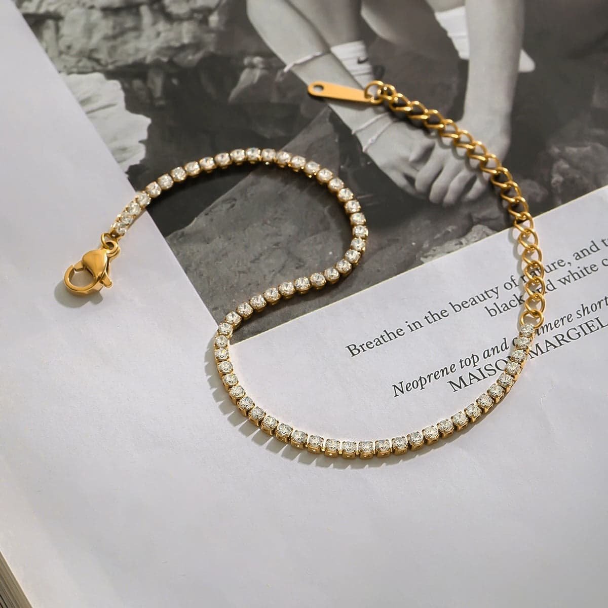 Minimal Tennis Bracelet (Stainless Steel)