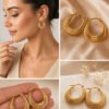 Antitarnish Elegant Twisted Hoops anti-tarnish jewellery from Glossy.pk, Lahore