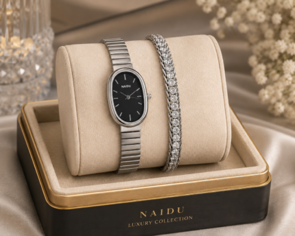 2pc NAIDU Watch and Tanis Combo - Silver