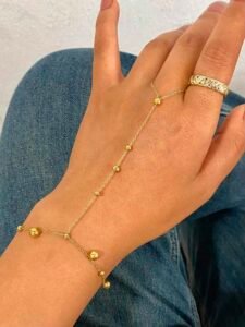 Beaded Hand Chain — Stainless Steel — jewellery from Glossy.pk, Pakistan