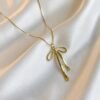 Bow Knotted Pendent anti-tarnish jewellery from Glossy.pk, Lahore