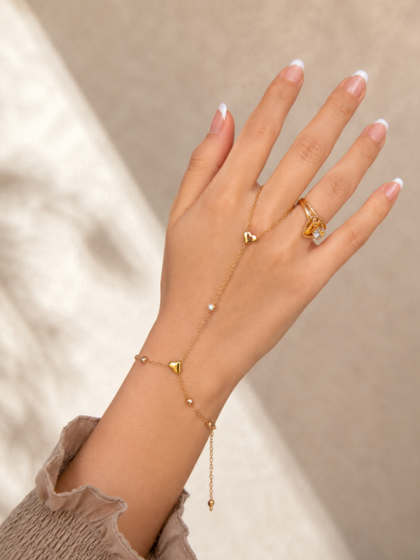 Heart and Stone Hand Chain product photo 2 | Glossy.pk Pakistan