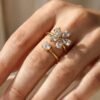 Beauty ZIRCON Flower Stone Ring anti-tarnish jewellery from Glossy.pk, Lahore