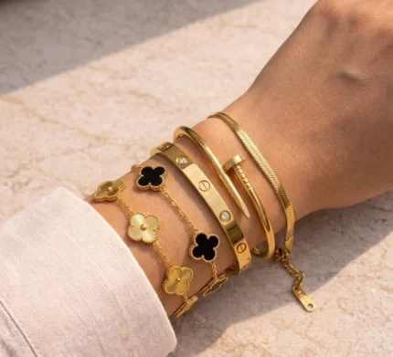 5pcs Hand cuff and Bracelet Combo