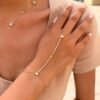 Stone-Set Luxury Hand Chain — Stainless Steel product photo 4 | Glossy.pk Pakistan