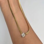 18k Triangle zircon luxury Necklace - Image 3