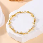 3pc Trendy Cartier and Tulip Bracelet Hand Stack - Image 3
