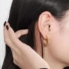 Anti tarnish Elegant Chain Hoops anti-tarnish jewellery from Glossy.pk, Lahore