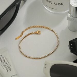 Minimal Tennis Bracelet (Stainless Steel) product photo 2 | Glossy.pk Pakistan